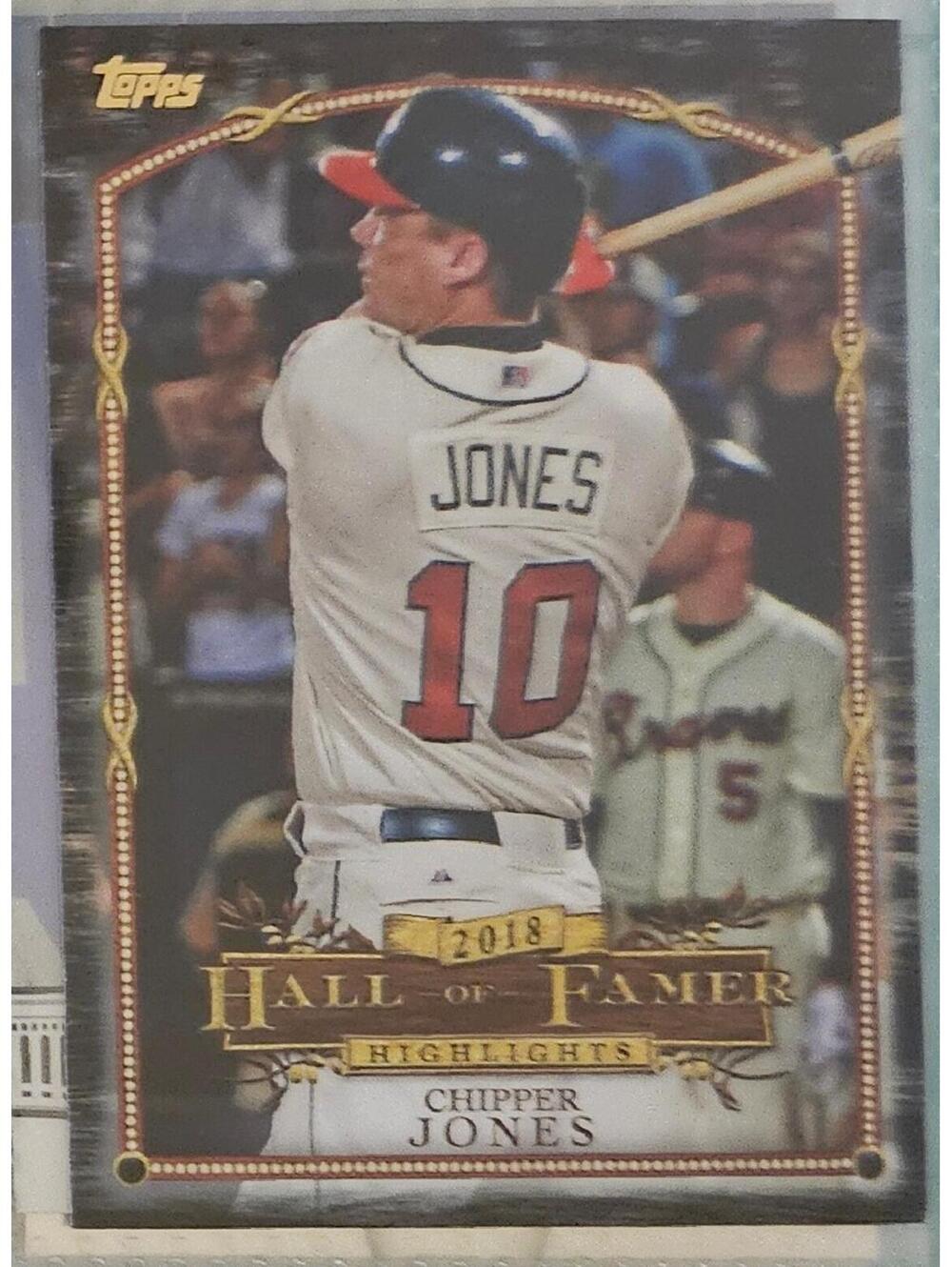 Chipper Jones 2018 Topps Update Hall of Fame Highlights #HFH-7 (black variant)